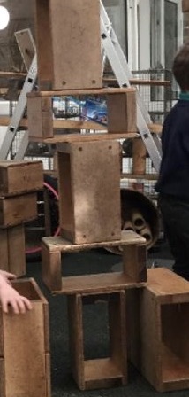 A tower built by children.
